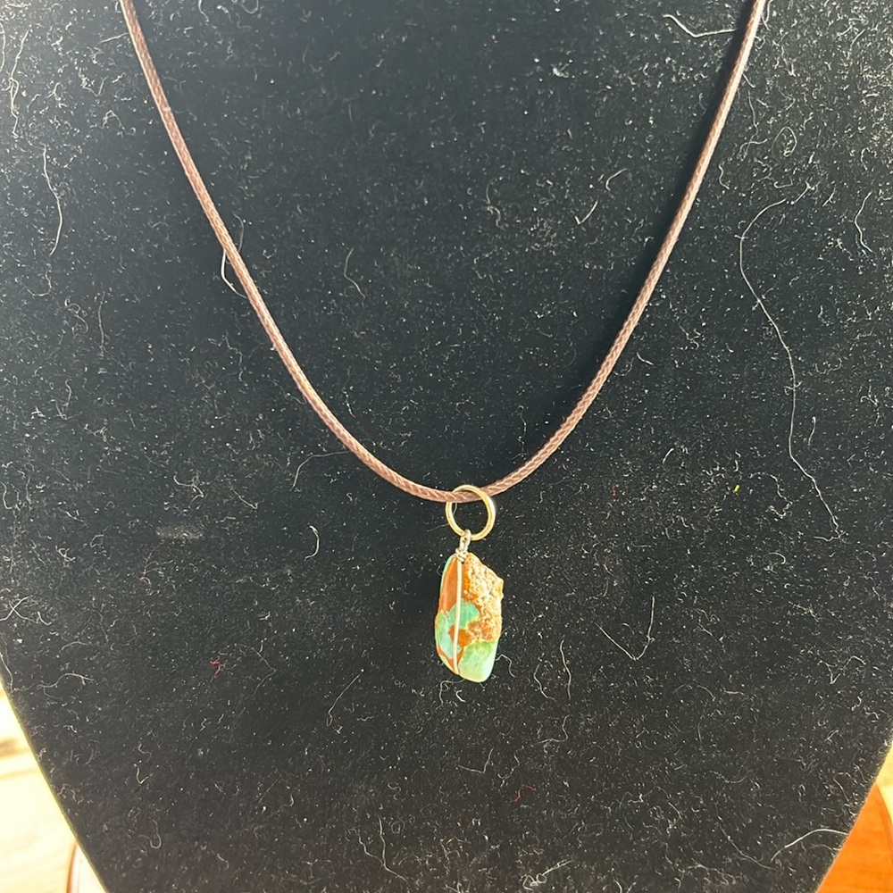 Cute turquoise stone brooch